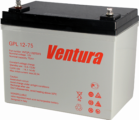 Батарея необслуживаемая аккумуляторная VENTURA GPL 12-75