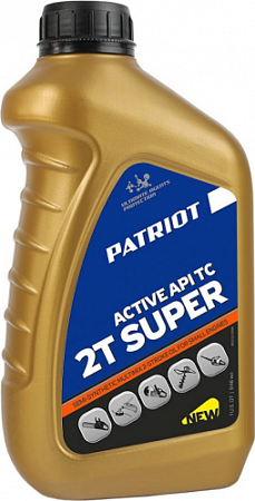 Масло для 2-тактных двигателей PATRIOT Super Active 2T 0,946 л полусинтетическое [850030596]