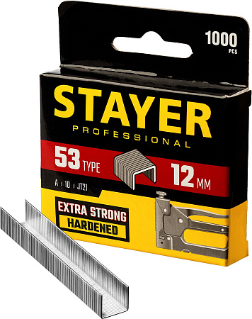 Скобы для степлера STAYER тип 53, 12 мм, 1000 шт