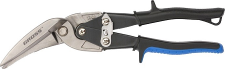 Ножницы по металлу GROSS "Piranha" 270 мм, прямой рез, CrMO, двухкомпонент. рукоятки [78333]
