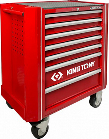 Набор инструментов KING TONY 934A-100MR-MA в 10 ложементах, 204 предмета, в тележке 7 полок