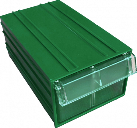 Пластиковый короб СТЕЛЛА C-2 140 х 250 х 100 мм [зеленый/прозрачный]