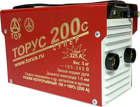 Сварочный инвертор ТОРУС 200С + комплект проводов [ТОРУС 200с +провода]