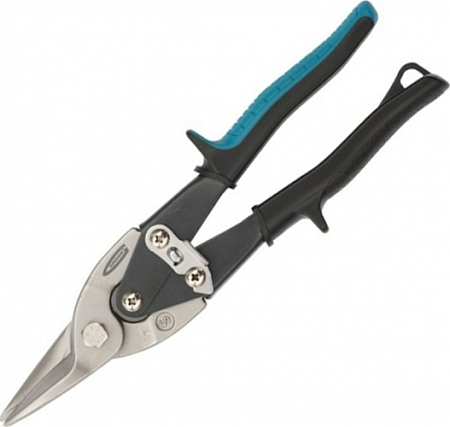 Ножницы по металлу GROSS "Piranha" 250 мм, прямой рез, CrMO, двухкомпонент. рукоятки [78325]