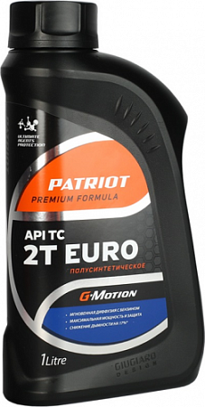 Масло для 2-тактных двигателей PATRIOT G-Motion 2Т Euro 1 л полусинтетическое [850030200]