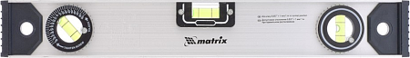 Уровень строительный MATRIX 400 мм алюминиевый "рельс", , 3 глазка (1 поворотны [34020]