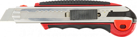 Нож для строительных работ MATRIX 18 мм, нож, выдвижное лезвие, метал. направляющая, [78921]