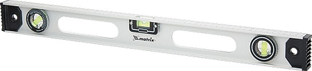 Уровень строительный MATRIX 2000 мм алюминиевый "рельс", , 3 глазка (1 поворотн [34041]