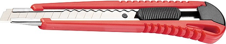 Нож для строительных работ MATRIX 9 мм нож, , выдвижное лезвие, металлическая направл [78909]