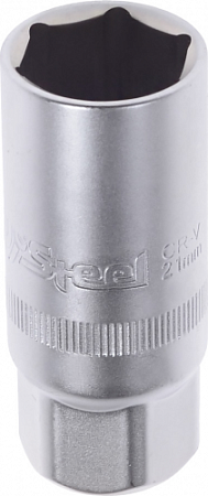Головка свечная AV Steel AV-520621 1/2" 21 мм с резиновым держателем [AV-520621]