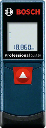 Лазерный дальномер BOSCH GLM 20 [0601072E00] 2 х 1,5 B LR03 (AAA), упаковка